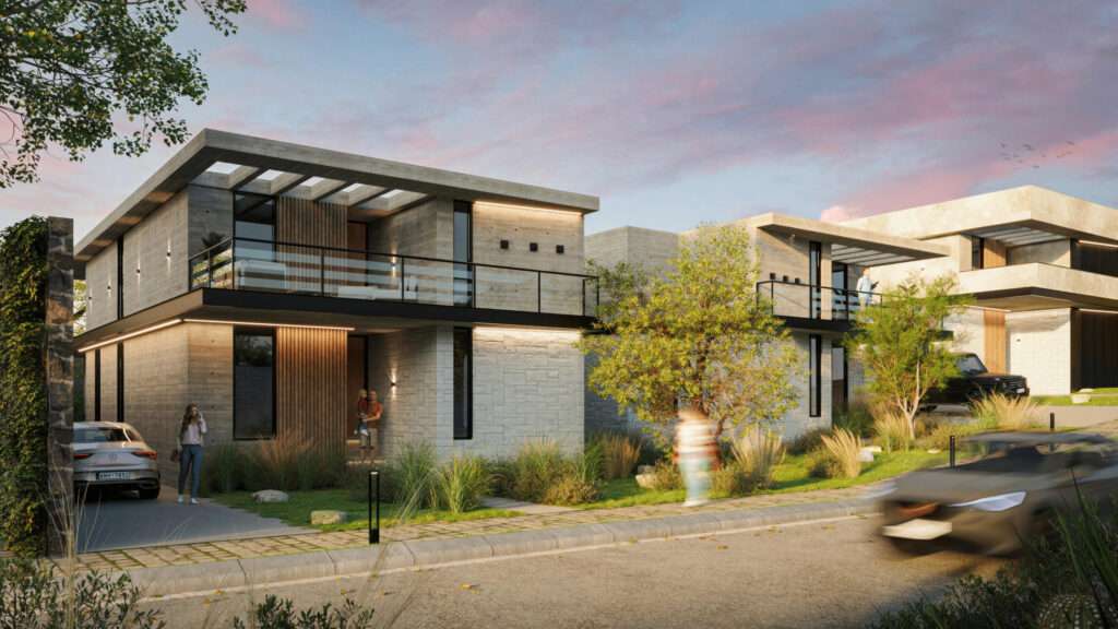 Pedregal The Canyon Entre Piedras Welcome to The Canyon, San José del Cabo's only fully accessible master-planned community. This enclave of 39 Artigas-designed 4-bedroom homes offers three layout options, central air, four full baths, two-car carport, rooftop terrace with ocean – Aromi Residences House A/B, Cabo Corridor, Cabo Corridor, BS