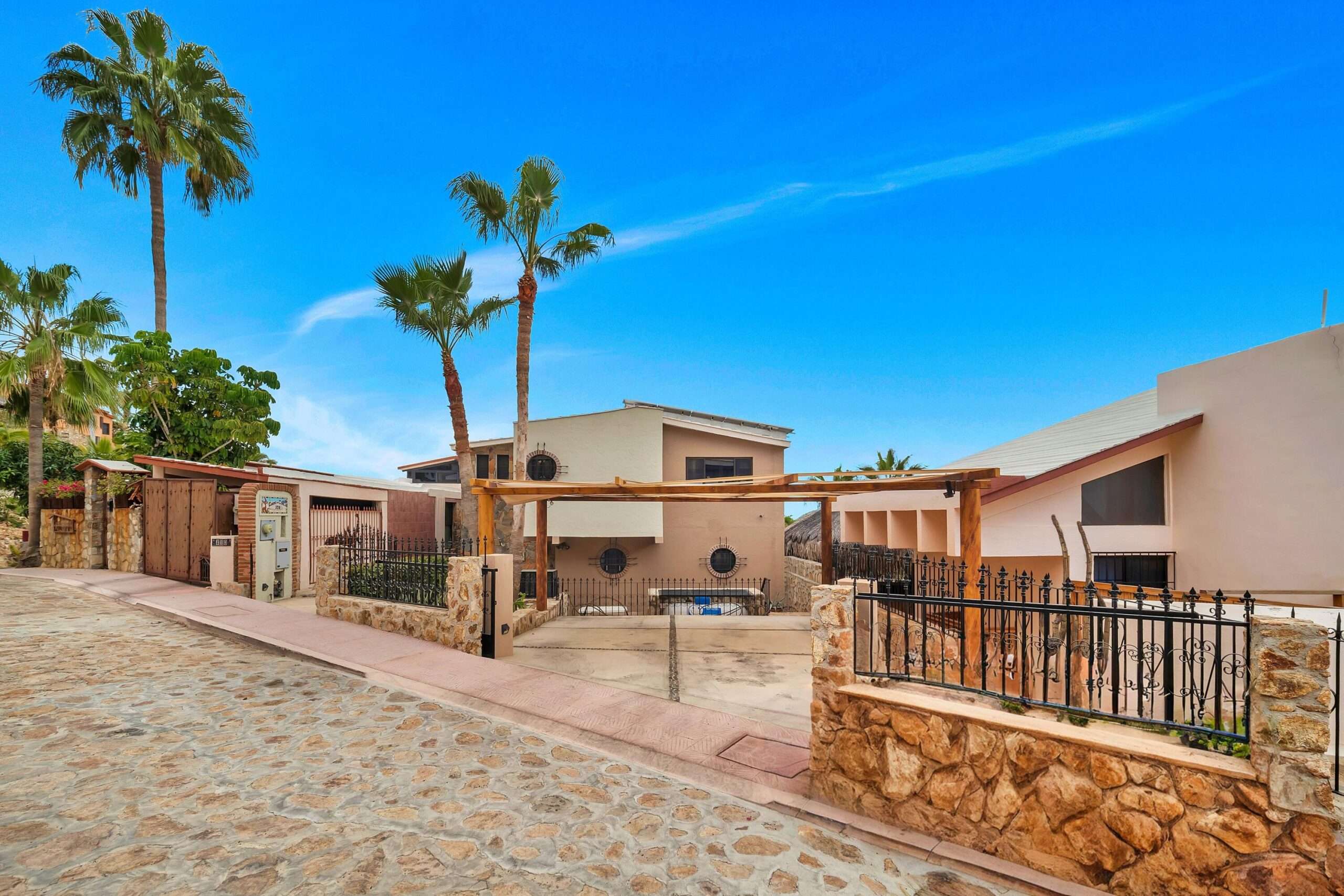 Pedregal Pedregal Csl This truly one of a kind 2 bedroom, 2 baths residence is located in the prestigious guard gated community of Pedregal, Cabo San Lucas. The main level features the living, dining, kitchen and spa areas. Two spacious bedrooms are located on the ground floor. One of the bedrooms can easily be converted into two, offering the potential for additional space and customization. The property also features a sizeable private backyard, ideal to entertain friends and family with the potential to add a dipping pool. Perfectly situated just minutes from the Marina and downtown Cabo San Lucas, the property provides easy access to dinning, shopping and entertainment. A short distance to the iconic Medano Beach. This home ideal for full time living or rental investment opportunities. for sale