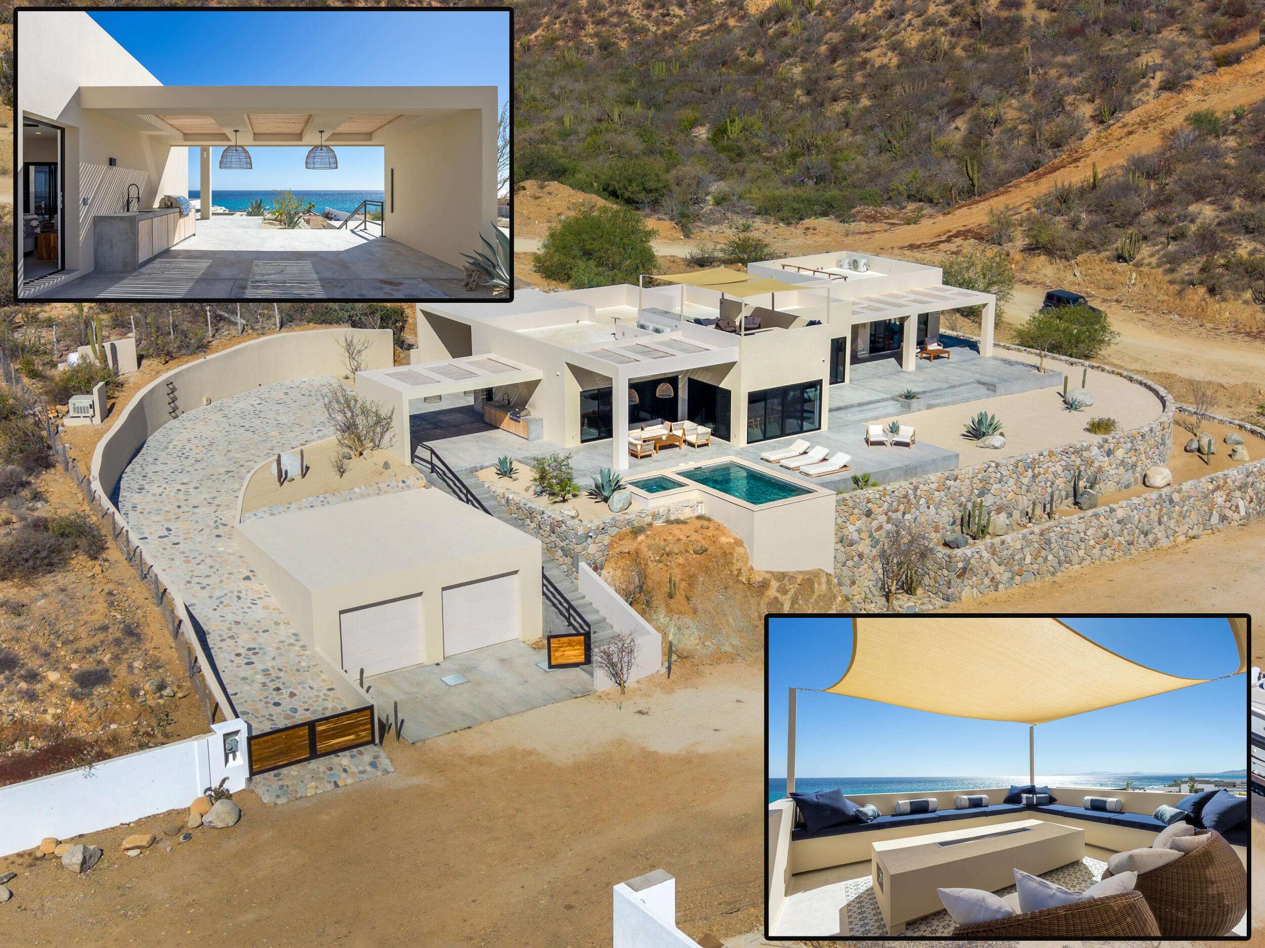 Pedregal Pedregal Csl Welcome to Casa Sol y Luna, a private hillside retreat in the prestigious gated community of Pedregal. Set on an expansive 898 m² lot, this beautifully furnished residence offers 4 bedrooms, 4.5 bathrooms, and over 596 m² of total living and outdoor space designed to embrace Cabo's indoor-outdoor lifestyle. Enjoy generous terraces, a sparkling pool, and inviting areas for entertaining, relaxing, and taking in the peaceful surroundings. The thoughtful floor plan combines comfort, privacy, and functionality, making it ideal as a full-time residence, vacation home, or investment property. Just minutes from the Marina, downtown Cabo San Lucas, restaurants, and beaches, Casa Sol y Luna delivers the perfect balance of tranquility and convenience in one of Los Cabos' most iconic communities. – 25 CAMINO DEL PACIFICO BAJO, Cabo San Lucas, BS
