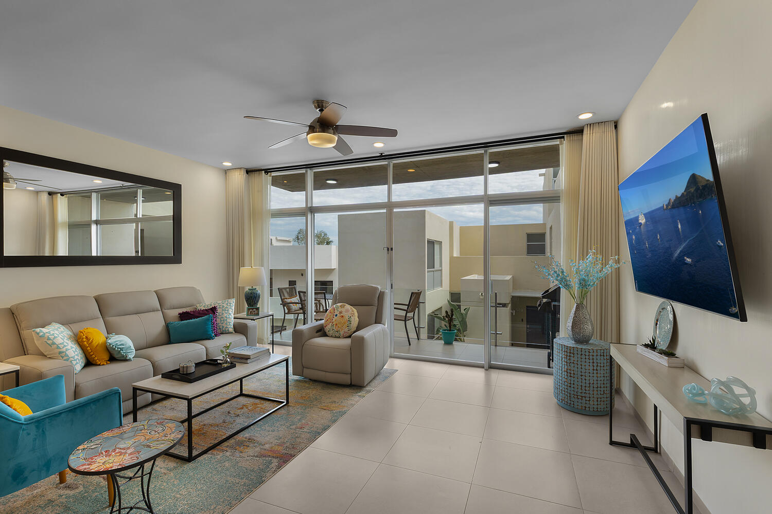 Pedregal Blue Bay-Pedregal Discover one of the best-priced condominiums located within the prestigious gated community of Pedregal. This single-level residence offers a highly desirable open concept layout, almost 2,000 Sq Ft, including three large bedrooms and three large newly renovated baths with walk-in showers. Two of the bedrooms feature spacious furnished patios while the open living area boasts a furnished patio with gas grill, ready for entertaining. This stunning Blue Bay Plus condominium is also an excellent rental opportunity. Ideally situated within walking distance to downtown Cabo San Lucas, the marina, and the beach, this residence combines luxury, comfort, and convenience. The condo has been redesigned and beautifully furnished, Ownership also includes access to Pedregal's exclusive amenities, such as gated security, semi-private neighborhood pools, tennis and pickleball courts, Blue Moon Park, and on-site restaurants. Additionally, owners may opt to become members of the Pedregal Mountain Club, offering world-class fitness, spa, dining, and social amenities.This property represents a rare opportunity to own a luxury, move-in-ready condo in one of Cabo's most sought-after communities. – 701 Camino bonito oriente, Cabo San Lucas, BS